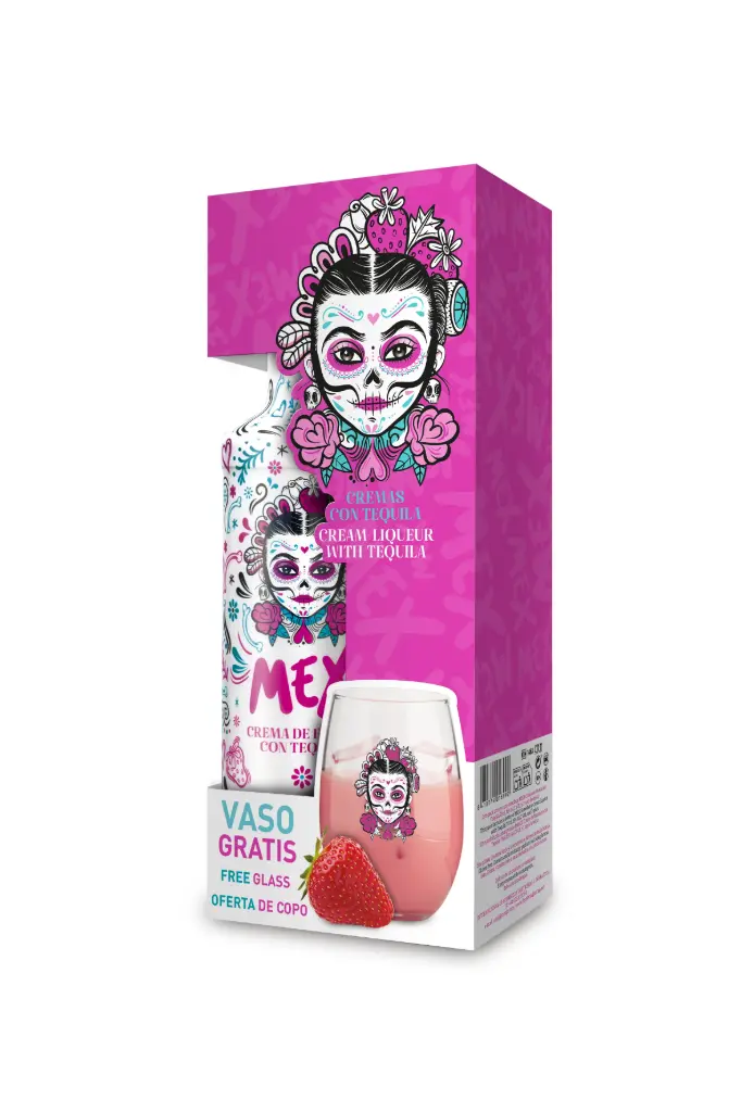 GLASS PACK MEX CREAM FRESA X 700 ML 