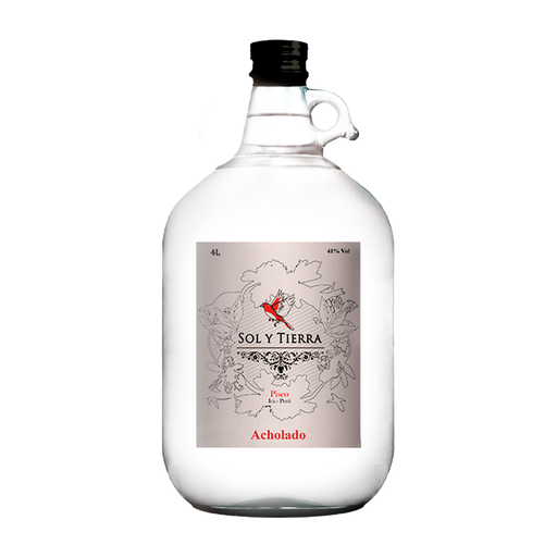 PISCO SOL Y TIERRA ACHOLADO X 4 L